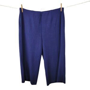 Lane Bryant Professional Ankle Pants Plus Size 26 Wide Leg Career Pull On Blue